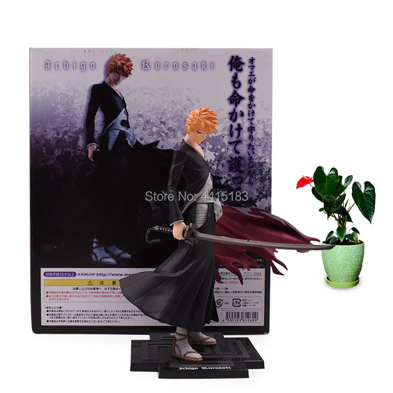 New Arrival Anime Bleach Kurosaki Ichigo PVC Action Figure Doll Collectible Model Hot Toy Christmas Gift For Children 20 cm 