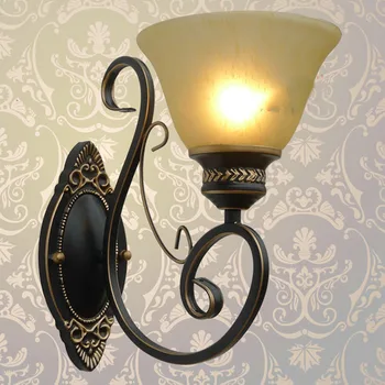 

American Rural Cafe Terrace wall lamp Industrial Retro Intdoor Wall Lamps Nostalgic Wrought Iron sconce Balcony corridor Light