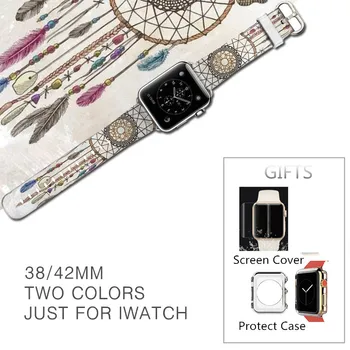 

DIY Sport Geometric Shape Cow Leather38/40/42/44mm Watchband Strap For Apple Watch Iwatch Universal 22/24mmWatch Belt Pin Clasp