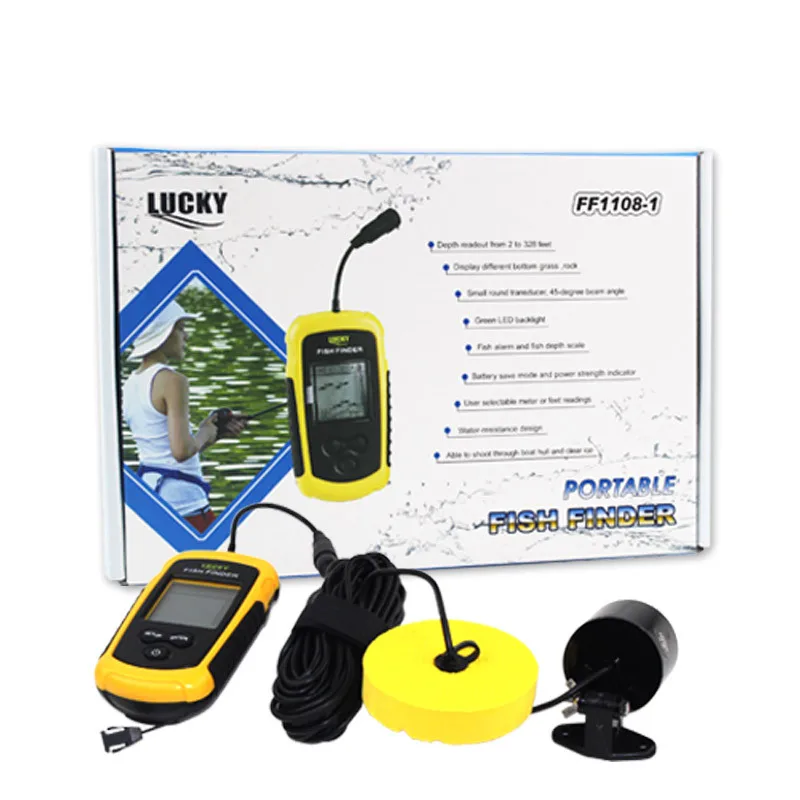 

Top Quality with box Fish Finder Portable Sonar Wired LCD depth 0.7-100m fishing echo fishing depth sounder with English Display