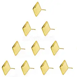 10 шт пустая квадратная серьга Кабошон Настройки для сережек ювелирные изделия золотой