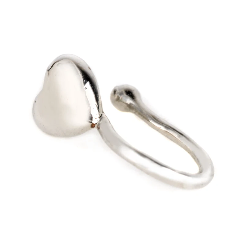 Нержавеющая сталь в форме сердца носа кольца в нос клип на нос кольцо тела поддельные пирсинг ювелирные изделия для женщин