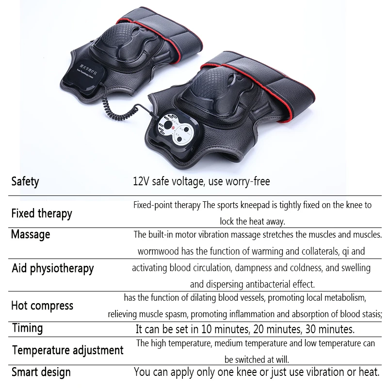 Инфракрасный подогреваемый Вибрационный коленный массажер, облегчающий локоть, плечо, артрит, боль в ногах, прижигание, физиотерапия, ревматизм, Уход За коленом