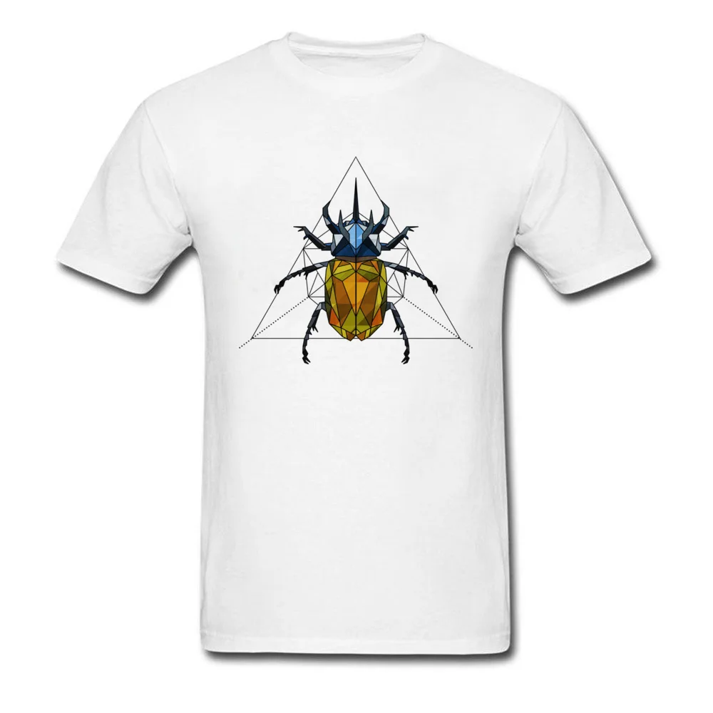 Geo Beetle Mens T Shirt 2017 Discount Normal Tops & Tees 100% Cotton Round Collar Short Sleeve Custom Sweatshirts Lovers Day Geo Beetle white