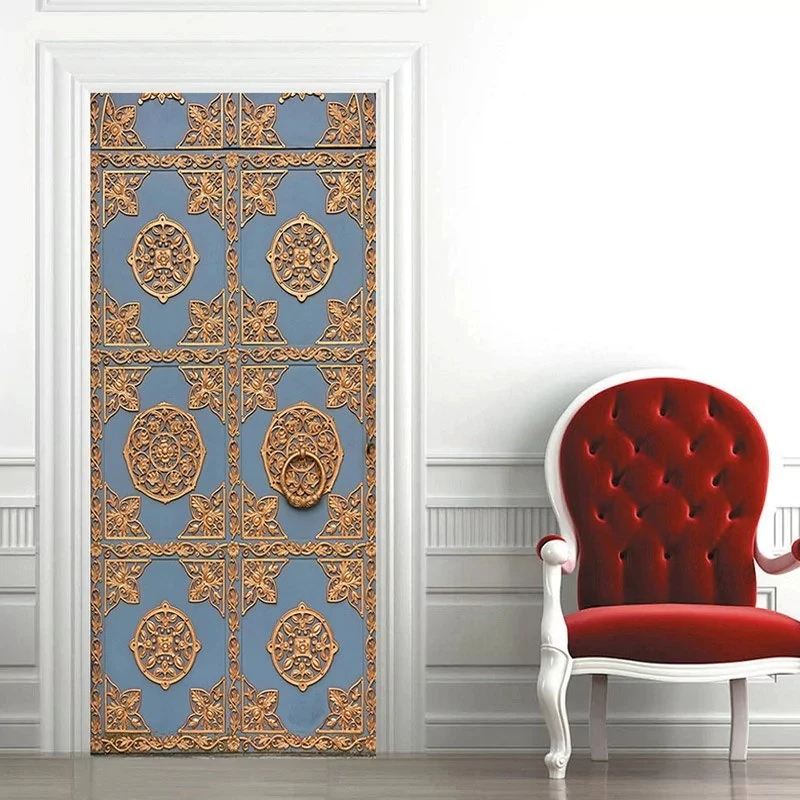 3D Classic Tradition Gate Wall Art Door Mural Wallpaper Wall sticker