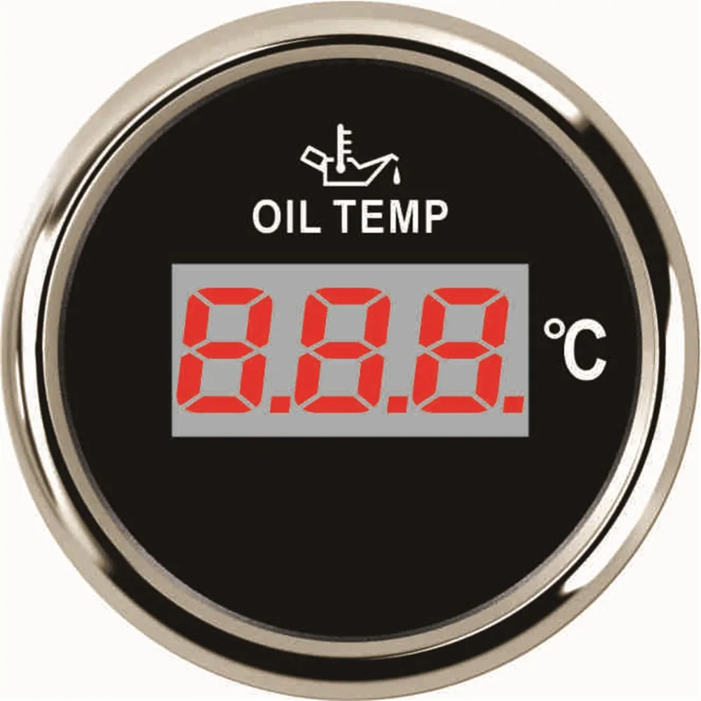 1 шт. абсолютно 52 мм цифровые масляные температурные датчики 9-32 в водонепроницаемый масляный измеряющий температуру прибор с подсветкой и датчиком для авто лодки