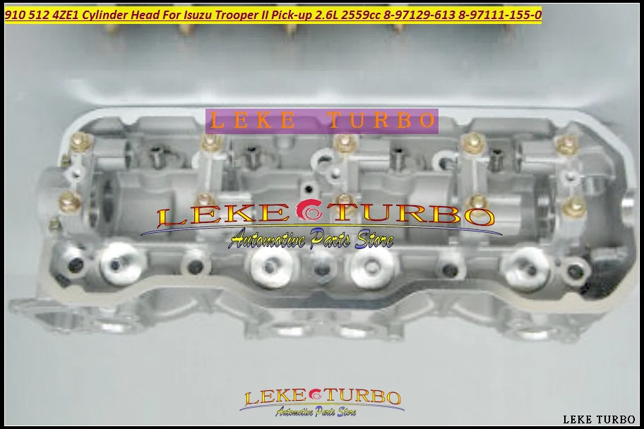 910 512 4ZE1 Cylinder Head For Isuzu Trooper II Pick-up Bighorn MU 2.6L 2559cc 8-97129-613 8-97111-155-0 897129613 8971111550  (1) - 