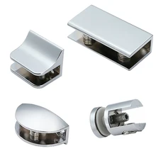 

1pc Zinc Alloy Glass Clamp Glass bracket chrome finished Shelves Support Bracket for 10-12mm