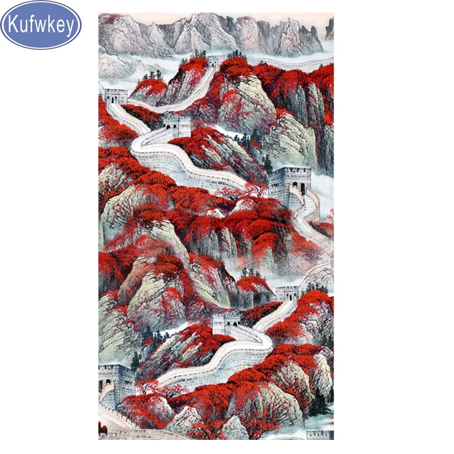 Diamond Painting Full square"Chinese Great wall "Diamond picture 5D Diy
