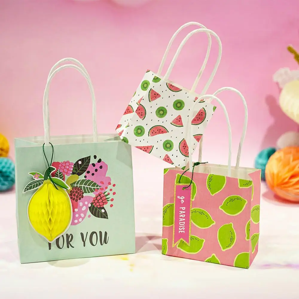 

Summer Tiny Paper Bag Mini Stand up Fruits Birthday Wedding Candy Bags Favor Delicate Gift Packing paper Treat gift Bag New