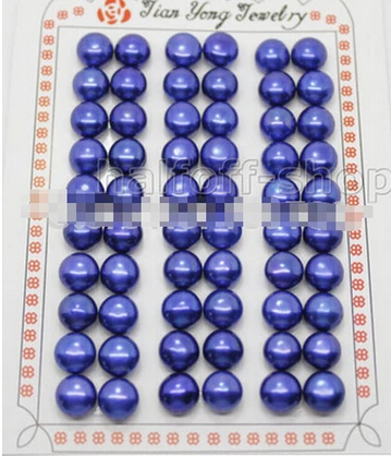 

Free shipping >>@ > WHOLESALE RARE AAA 30 PAIRS NATURAL BLUE GENUINE PEARL