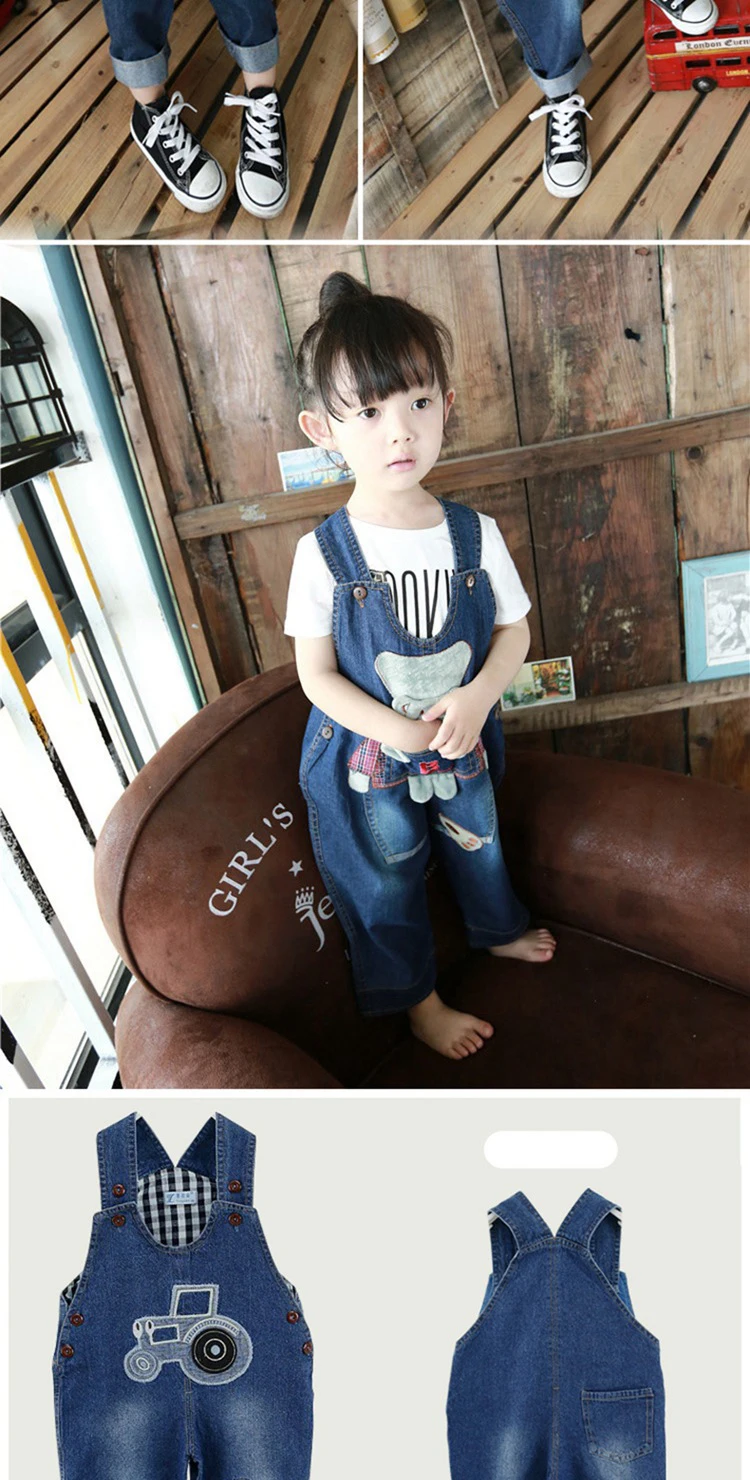 Infant Rompers baby pants denim overalls children spring braces Kids bebe pants boys girls trousers for toddler longs jeans (10)