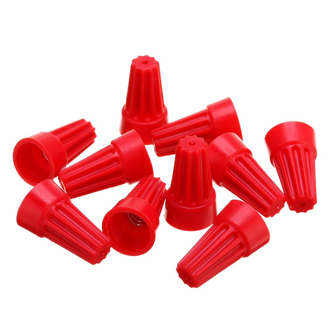 70Pcs/set Electrical Insulation Wire Twist Connectors Terminals Cap Nut Spring Insert Assortment Rotating Kit 4 Colors Mayitr