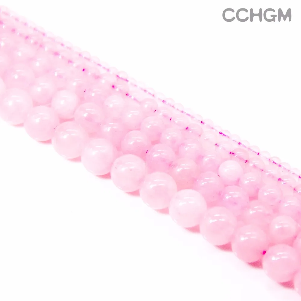 CCHGM горячая Распродажа оптом полированные натуральные розовые кварцевые бусины