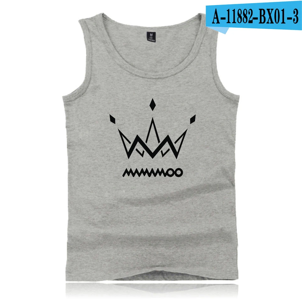 MAMAMOO Harajuku Повседневная мужская майка на бретельках жилет бодибилдинг Gymclothing летняя майка с бретелями фитнес мужчины/женщины BAMBAM - Цвет: gray