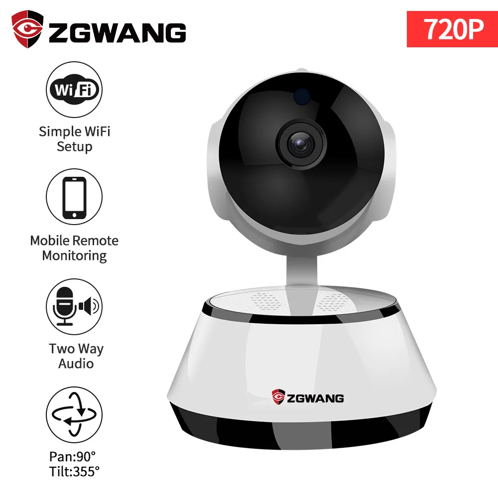 ZGWANG 720P HD Беспроводной Wi-Fi Камера безопасности IP сети наблюдения P2P обнаружения