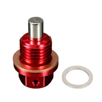 

M14x1.5 Magnetic Oil Pan Drain Bolt Plug For Honda/Acura/Mazda/Mitsubishi/Suzuki Red