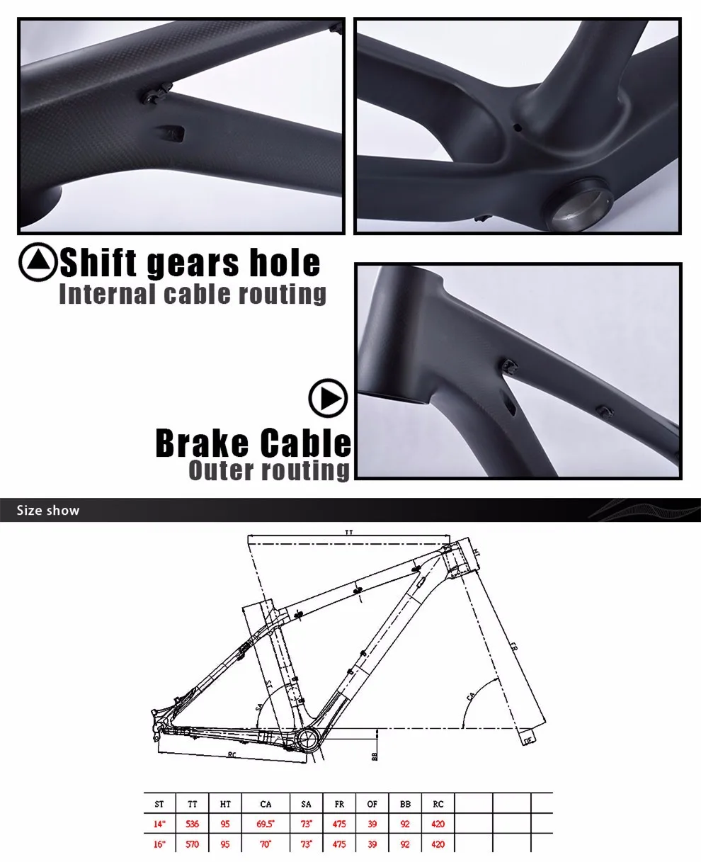 Discount Chinese kids carbon 26er mtb frame mtb carbon frame 26er 14 or 16inch carbon mtb frame 26 carbon kids frame with headset 8