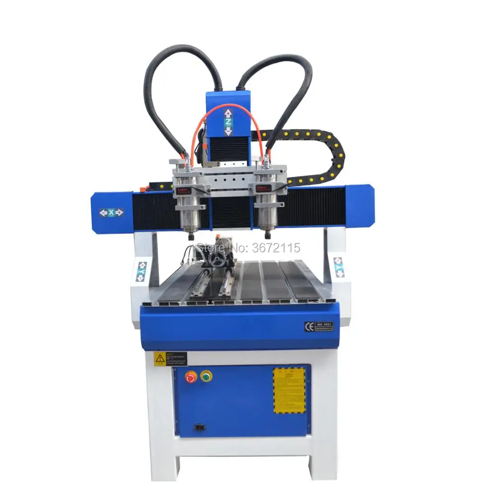 Multi head Wood CNC Router Machine 6090 dual heads 600x900mm cnc router
