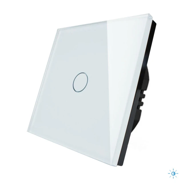 2017 Free Shipping EU Standard 1 gang Dimmer Touch Switch White Crystal