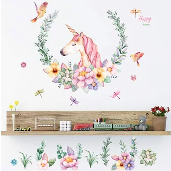 

wall stickers home decor living room unicorn decoration room large wall stickers Vinyl wall stickers for children's rooms