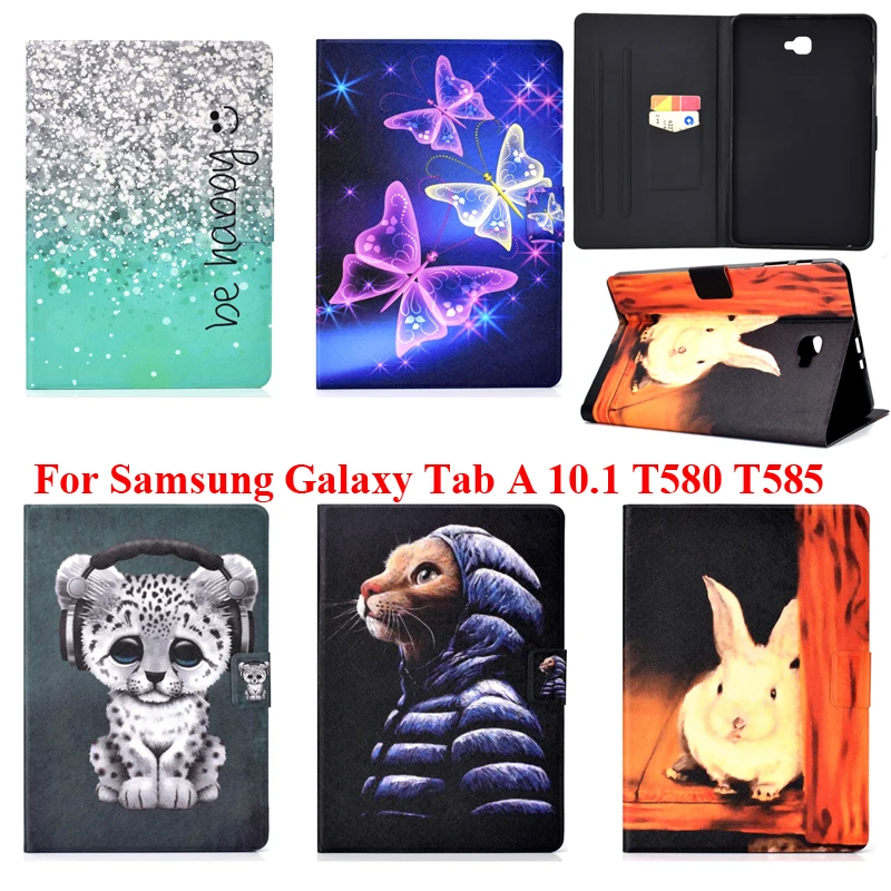 Защитный чехол для Samsung Galaxy Tab A 10 1 T580 T585 чехол-подставка с милым красивым кроликом