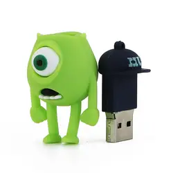 Милый мультфильм Mike Usb флэш-накопитель 32 Гб 64 Гб 128 г Флешка Usb 2,0 флэш-диск 4g 8g 16g Usb флешки лучший подарок