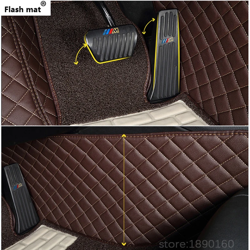 Flash Mat кожаные автомобильные коврики подходят 98% модель автомобиля для Toyota Лада Renault Kia Volkswage Honda БМВ Бенц "аксессуары коврики