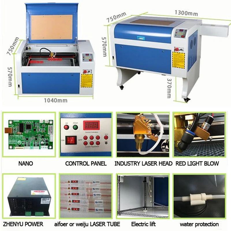 4060 60 Вт co2 лазерная машина, co2 лазерная гравировальная машина, 220 В 110 В CNC лазерная машина, CNC гравировальная машина