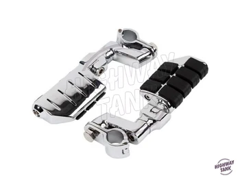 

25mm Chrome Motorcycle Footrest Foot Pegs case for Harley Honda Kawasaki Suzuki BOULEVARD M90 S50 M50Z C90 M1500
