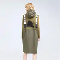 European American fashion Hooded Playful Dresses Women Stitching design Dress For Women Casual Elegant Dress Female vestidos