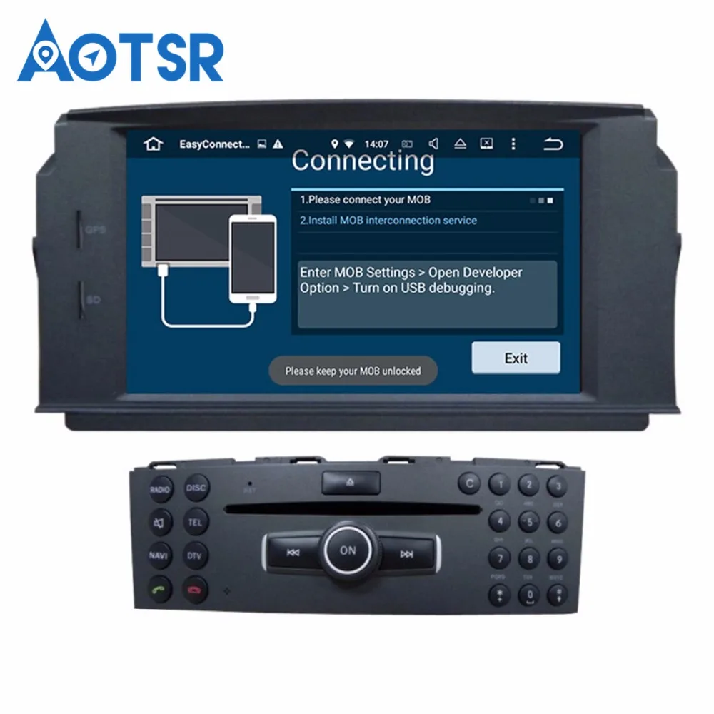 Excellent Android 8 Car DVD Player GPS Navigation For MERCEDES BENZ C Class C200 C180 C220 C230 W204 multimedia headunit tape free map IPS 5