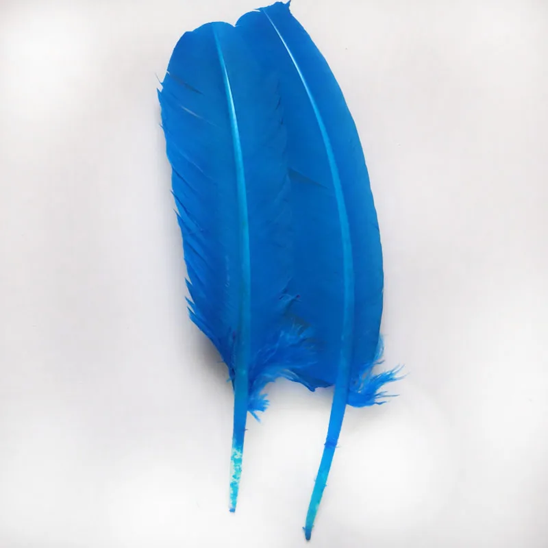 

Wholesale colorful goose feathers 300pcs/lot 25-30cm light teal turquoise quills geese feathers