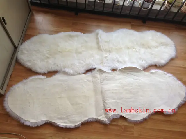 2pcs Lot Double Carpets Sheared Real Sheepskin Rugs Sheep Rug 2pcs Lot Double Carpets Sheared Real Sheepskin Rugs Sheep Rug Schaffelle Skin And