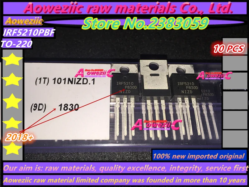 Aoweziic+ новые импортные оригинальные IRF5210PBF IRF5210 F5210 до-220 мощность MOS трубки 100 в 40A