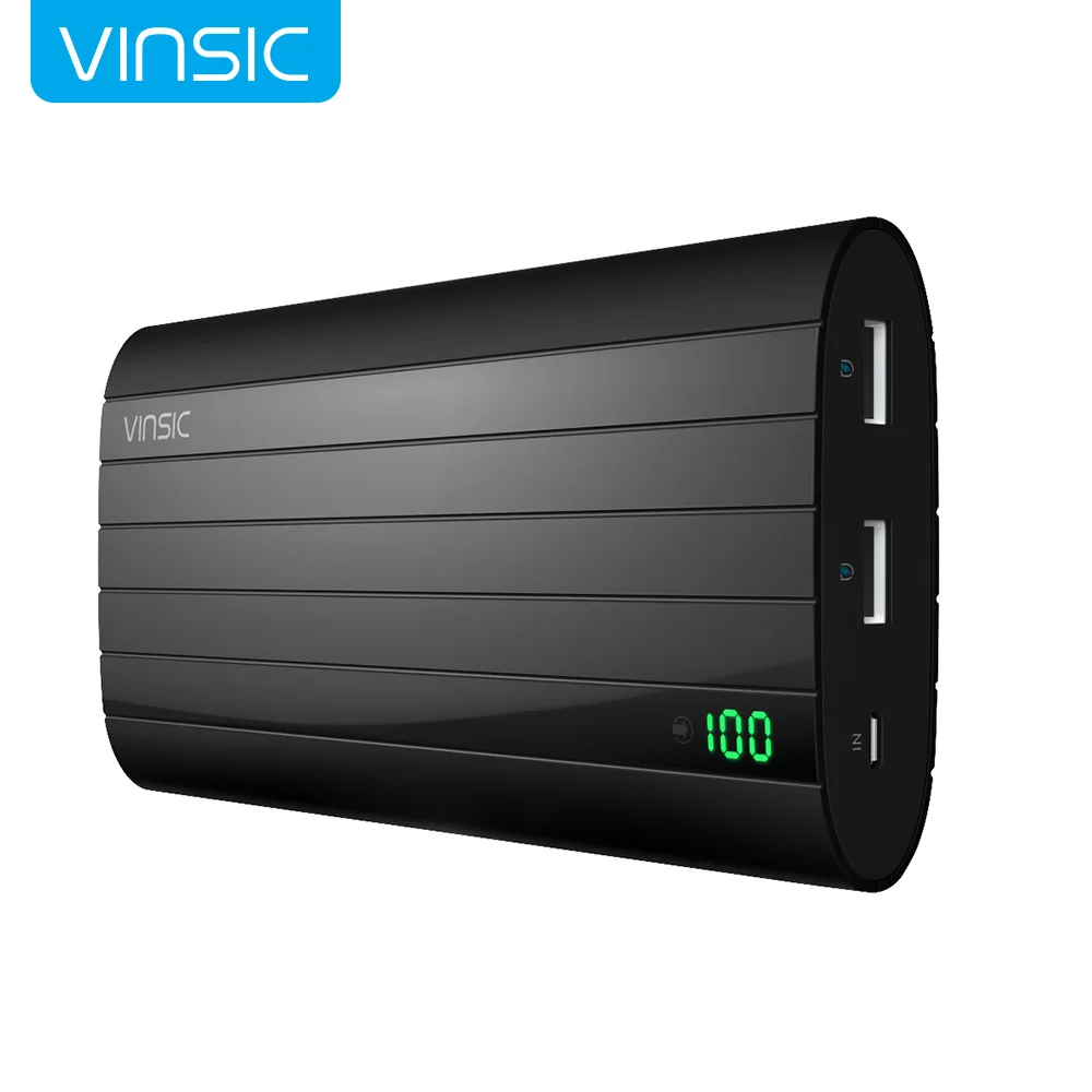 New Generation VINSIC 20000mAh Smart Identification Dual USB PortPower Bank Universal Support Quick Charge Cell Phones