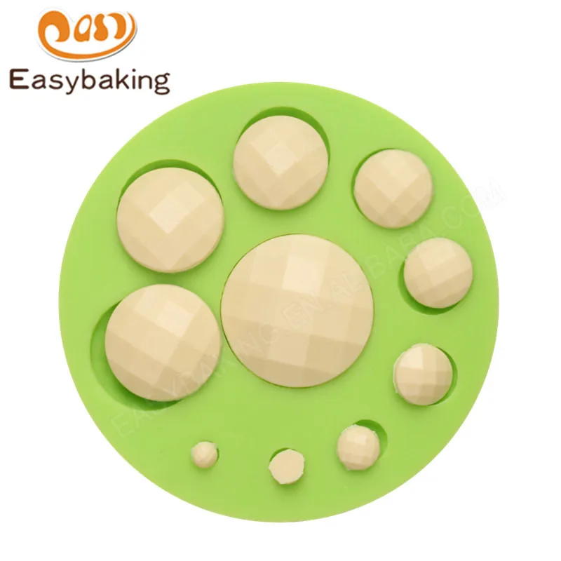 Fashion Style Beautiful Round Gem Shape 3D Silicone Resin Mold Chocolate Fondant Cake Decorating Tools Microwave Safe | Дом и сад