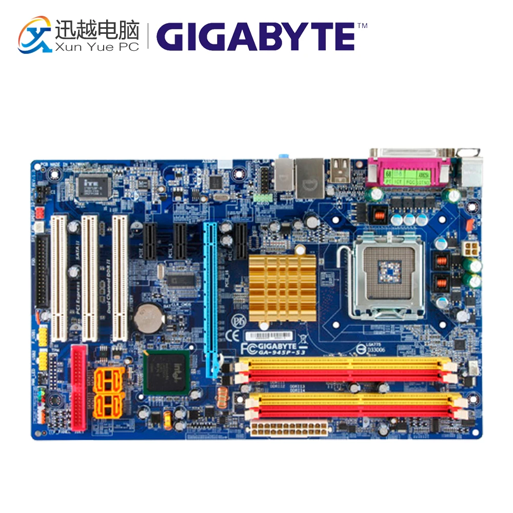 

Gigabyte GA-945P-S3 Desktop Motherboard 945P-S3 945P LGA 775 DDR2 SATA2.0 ATX