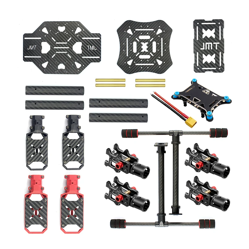 JMT X4 460 мм карбоновая складная рама со складным/не складывающимся шасси для RC Racer Quadcopter самолетов