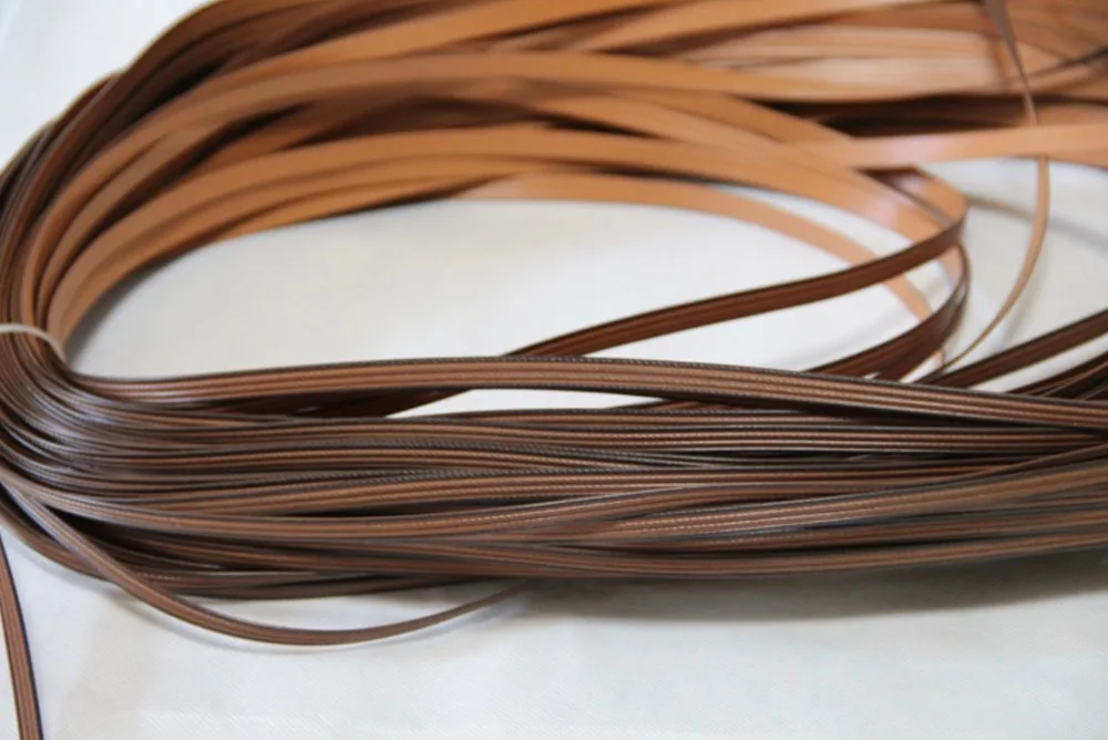 65Meters/lot(500g)  Width:8mm Thickness:1.3mm Simulation Rattan Coffee Color PE Plastic Flat  Chair Tea Knitted Materials