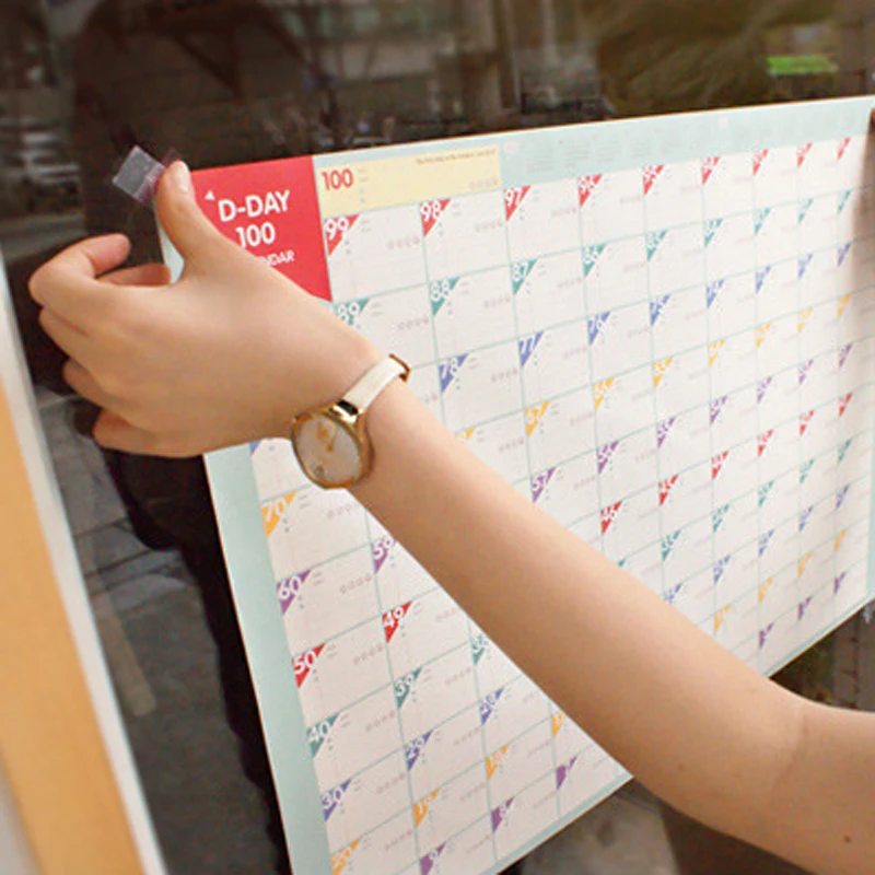 Kalendarz Odliczania 100 Dni Harmonogram Nauki Planowanie Okresowe Kalendarz Stolowy Biuro Szkolne Calendar Origin Calendar Watchcalendar Countdown Aliexpress kalendarz do odliczania dni