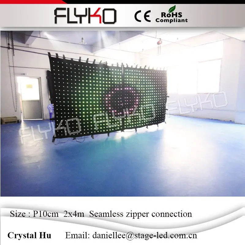 

Halloween party decoration background wall dance Carnival LED video curtain P10 2x4m