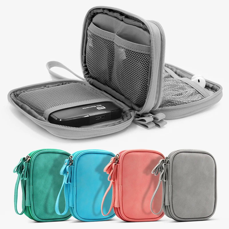 

Travel Accessories Bags Waterproof oxford durable mobile power shockproof headphone data USB Headset Data Hard Drive Hand bag