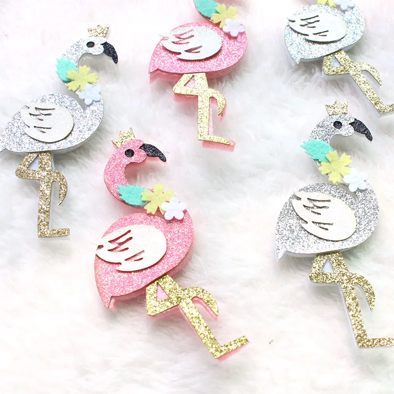 

20pcs Nonwoven fabric Flamingo Handmade Decorative DIY Accessories Baby Shower Birthday Party Wedding Gift Personalized Garnish