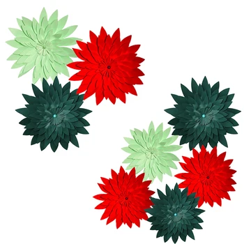 

HAOCHU 8Pcs 20cm 15cm Paper Flowers Christmas New Year House Decor Kids Birthday Party Event Supplies DIY Backdrops Craft