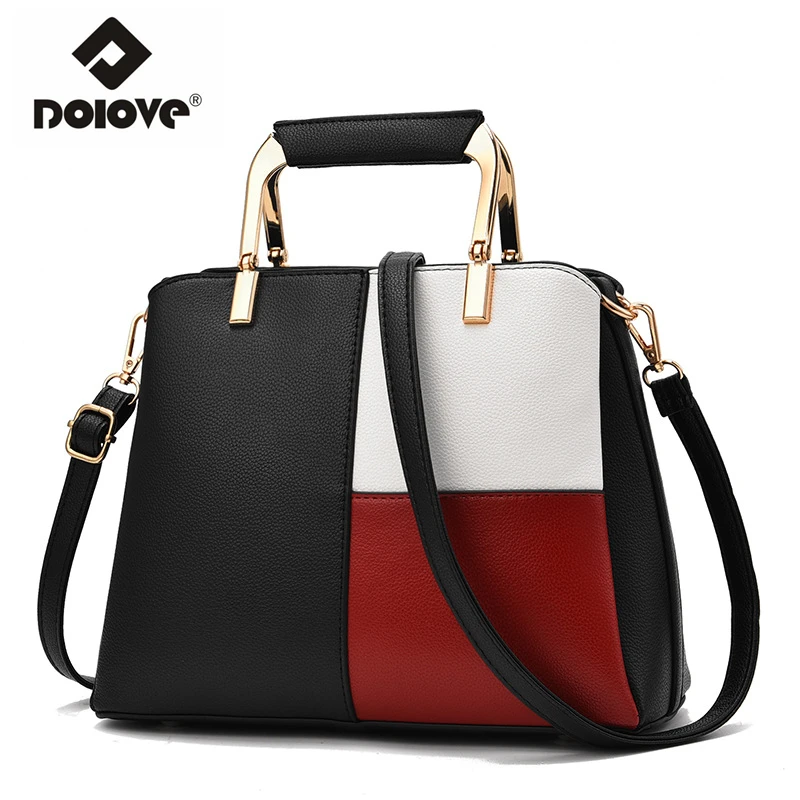 

DOLOVE Fashionable New Style Woman Bag, Stitching Messenger Bag, One Shoulder Slanting Across The Ball Carrier Bag