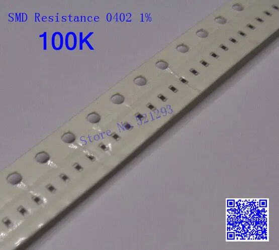 0402 SMD resistor 1 16W 100Kohm 100K 1 0402 Chip resistor 500PCS LOT
