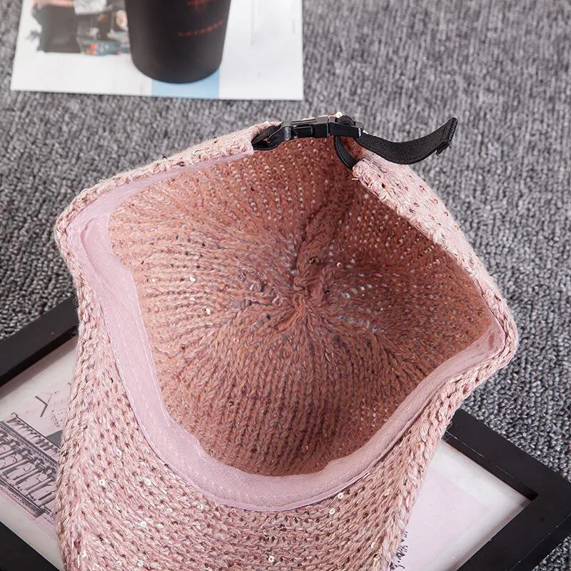 New fashion women girl's Hats spring summer cap cat ears hats snapback bone Hip Hop Caps wool knit baseball cap