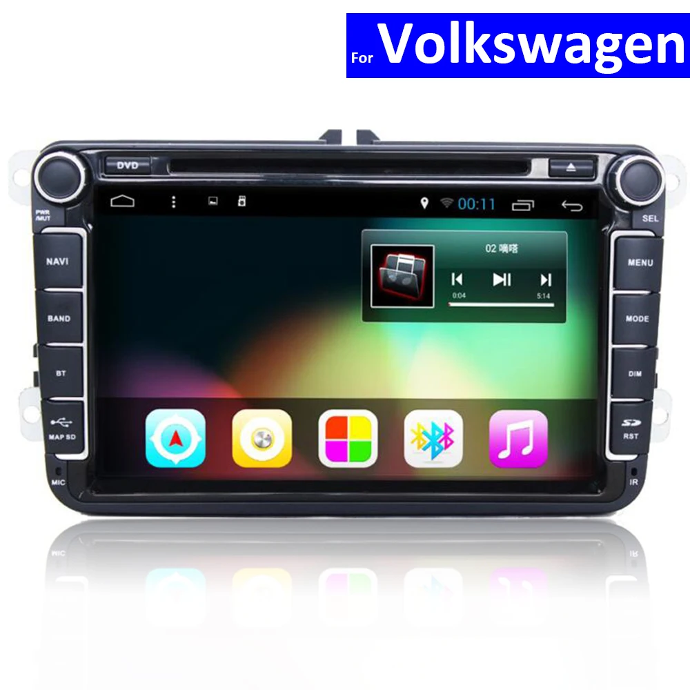 2 Din Автомобильный Радио плеер с GPS Bluetooth для VW Polo Golf Jetta Passat Touran Sharan DVD Android авто