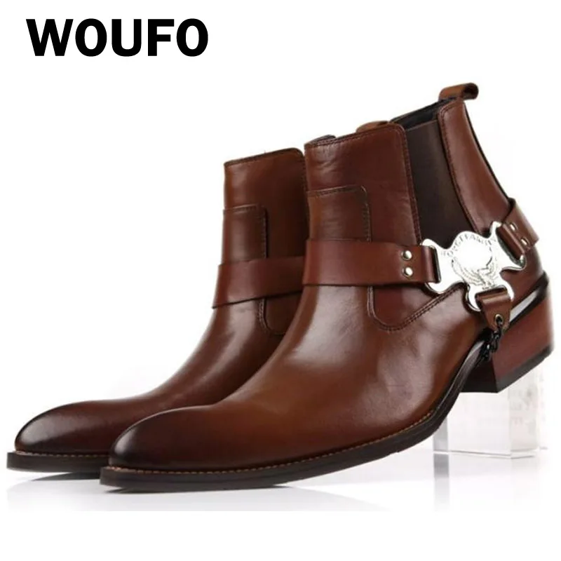 British Style 100 Brand New Full Genuine Leather Man Boots cowboy